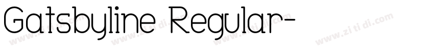 Gatsbyline Regular字体转换